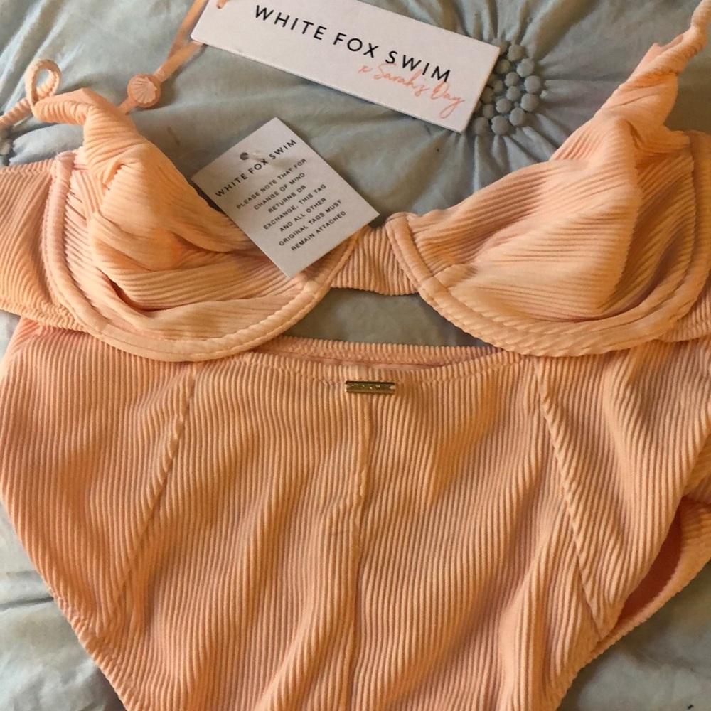 Peach bathing suit,med, brand new
